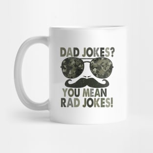 Dad Jokes Camouflage Distressed Mug